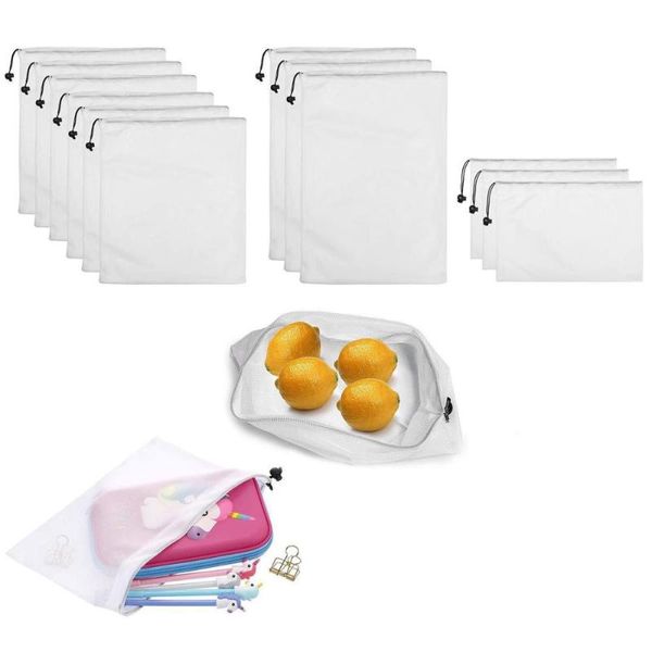 storage bags 5pcs reusable mesh produce bag fruit and vegetable eco-friendly washable drawstring shopping home kitchen
storage bags 5pcs reusable mesh produce bag fruit and vegetable eco-friendly washable drawstring shopping home kitchen