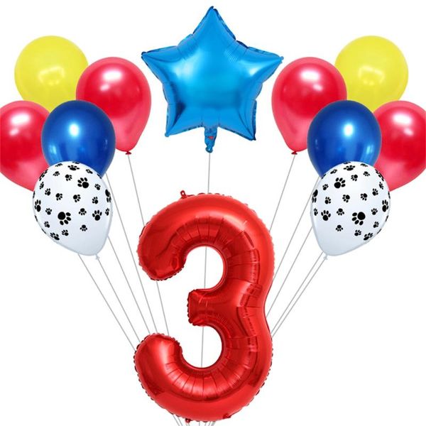 12pcs/lot paws dog party balloons with latex star and 32inch red number globoss baby 1-9th birthday decoratio kids toy
12pcs/lot paws dog party balloons with latex star and 32inch red number globoss baby 1-9th birthday decoratio kids toy
