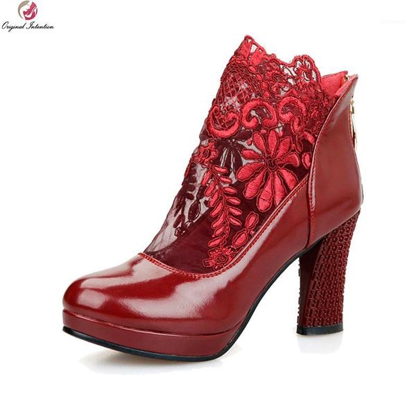 boots original intention elegant women's shoes fashion round toe square heel gorgeous lace wedding party1, Black
boots original intention elegant women's shoes fashion round toe square heel gorgeous lace wedding party1, Black