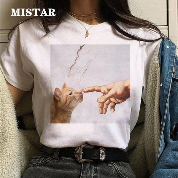 women's t-shirt funny cat oil painting printed t shirt women fashion summer graphic casual style white tees female1
women's t-shirt funny cat oil painting printed t shirt women fashion summer graphic casual style white tees female1