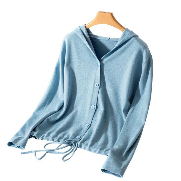 hooded cardigan women 2020 spring and autumn new solid color cashmere casual jacket single breasted ladies thin v-neck knit, White
hooded cardigan women 2020 spring and autumn new solid color cashmere casual jacket single breasted ladies thin v-neck knit, White