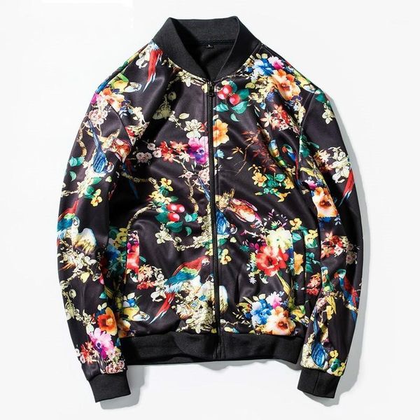 man jacket flower print spring and autumn new mens jacket zipper brand streetwear hip bomber men1, Black;brown
man jacket flower print spring and autumn new mens jacket zipper brand streetwear hip bomber men1, Black;brown