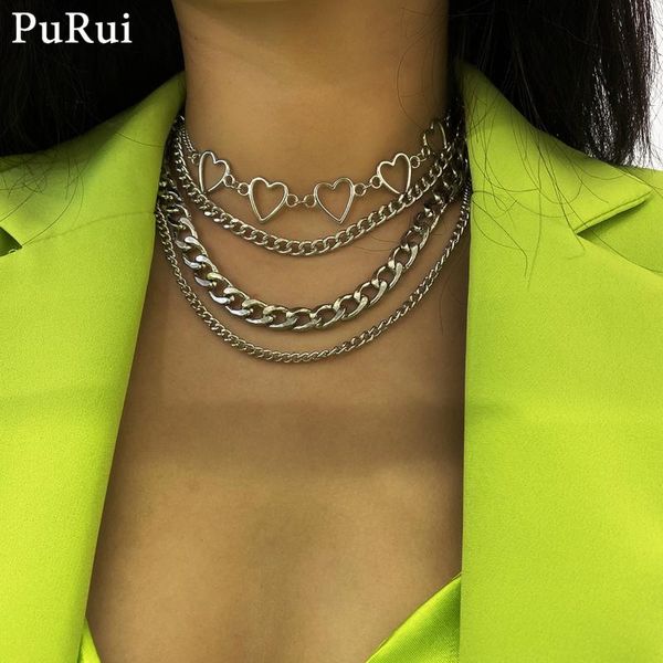 punk vintage hippie choker necklace multi layer statement cuban link chain necklace for women slivery color jewelry, Silver
punk vintage hippie choker necklace multi layer statement cuban link chain necklace for women slivery color jewelry, Silver