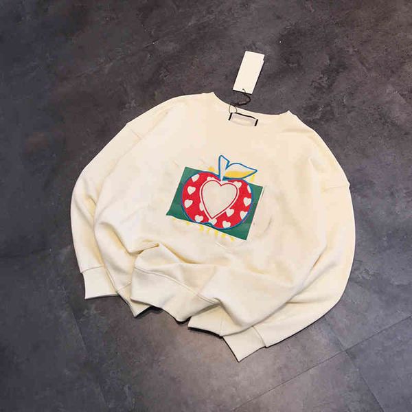 2022 factory wholesale new gu embroidery apple print thin round neck cotton sweater women's autumn korean jacket tide lazy style, Black
2022 factory wholesale new gu embroidery apple print thin round neck cotton sweater women's autumn korean jacket tide lazy style, Black