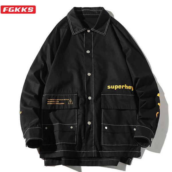 fgkks brand men jackets autumn youth men's fashion jacket coats turndown collar high street multi pocket coach jackets male 201111, Black;brown
fgkks brand men jackets autumn youth men's fashion jacket coats turndown collar high street multi pocket coach jackets male 201111, Black;brown
