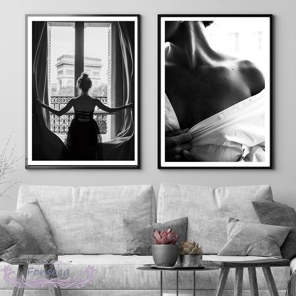 black and white window girl nordic canvas painting fashion beautiful woman posters wall art pictures living room home decor q1218
black and white window girl nordic canvas painting fashion beautiful woman posters wall art pictures living room home decor q1218