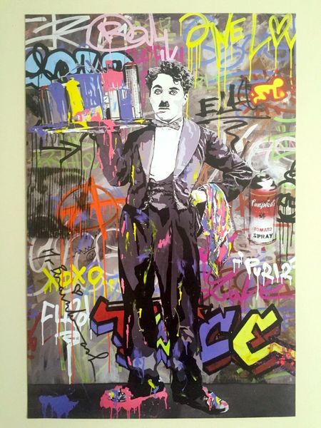 mr. brainwash " charlie chaplin " home decor handpainted &hd print oil paintings on canvas wall art pictures 7742
mr. brainwash " charlie chaplin " home decor handpainted &hd print oil paintings on canvas wall art pictures 7742