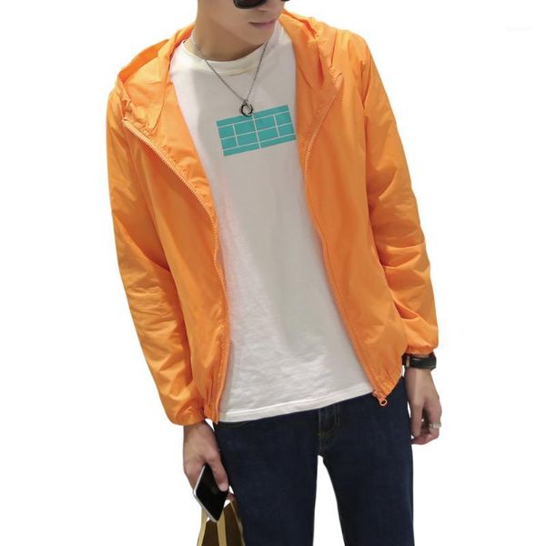 men solid sun protective coat thin slim fit hooded zipper long sleeves coat -mx81, Black;brown
men solid sun protective coat thin slim fit hooded zipper long sleeves coat -mx81, Black;brown