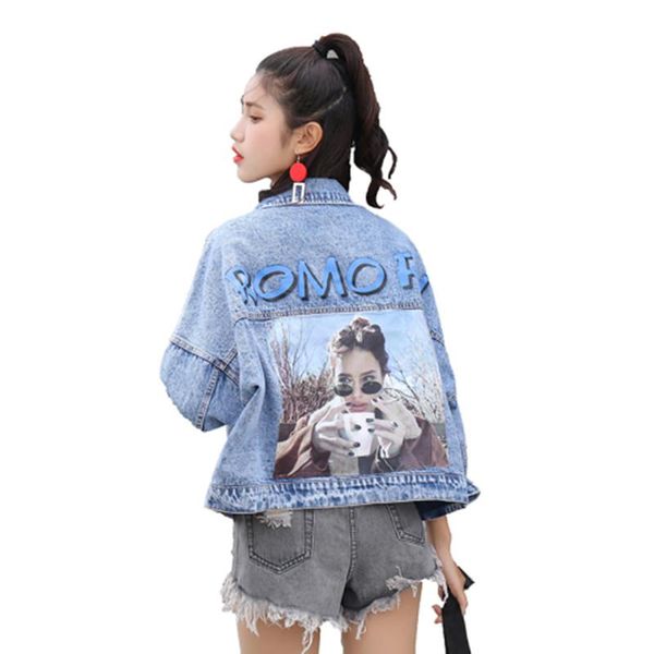 women's jackets 2021 spring and autumn han fashion casual loose denim jacket on women, Black;brown
women's jackets 2021 spring and autumn han fashion casual loose denim jacket on women, Black;brown