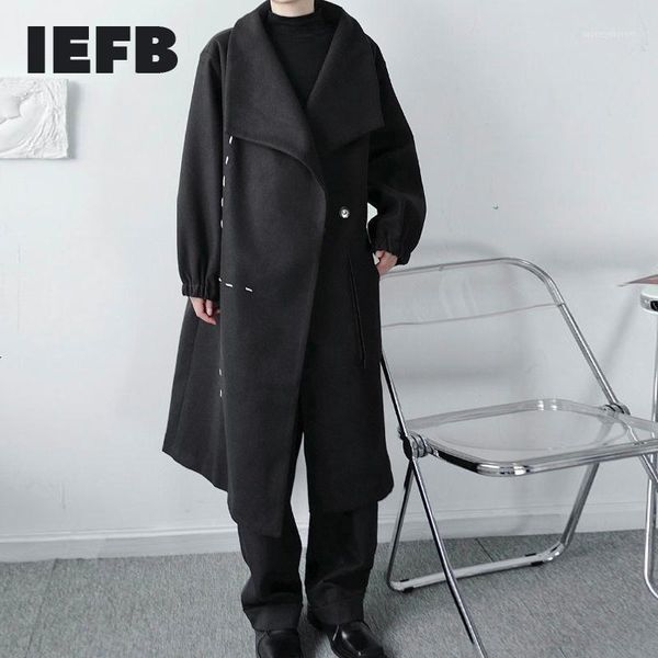 men's wool & blends iefb men's color block patchwork black oversized woolen coat fashion design loose autumn winter lapel long clo
men's wool & blends iefb men's color block patchwork black oversized woolen coat fashion design loose autumn winter lapel long clo