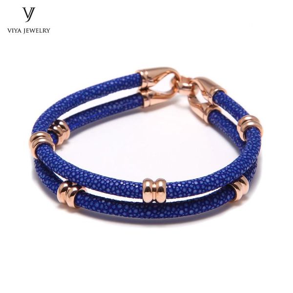 charm bracelets men charms leather bracelet genuine stingray stainless steel beads jewelry gift for friend, Golden;silver
charm bracelets men charms leather bracelet genuine stingray stainless steel beads jewelry gift for friend, Golden;silver