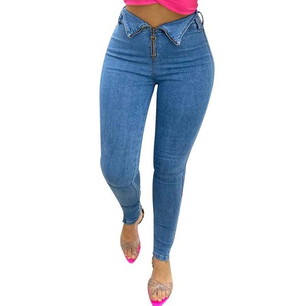 women's jeans zipper woman high waist skinny denim pants casual full length mom elastic baggy retro solid pencil trousers, Blue
women's jeans zipper woman high waist skinny denim pants casual full length mom elastic baggy retro solid pencil trousers, Blue