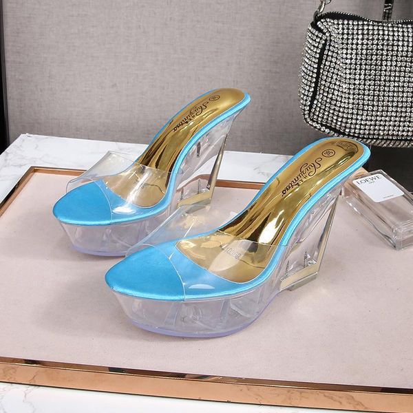 sandals large size summer transparent platform crystal high heels 10cm women's wedge heel simplicity peep-toe ladies shoes1, Black
sandals large size summer transparent platform crystal high heels 10cm women's wedge heel simplicity peep-toe ladies shoes1, Black