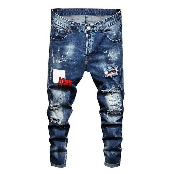 men's jeans kiovno men ripped destroyed washed hip hop patchwork denim trousers for male pants size 30-38 streetwear, Blue
men's jeans kiovno men ripped destroyed washed hip hop patchwork denim trousers for male pants size 30-38 streetwear, Blue