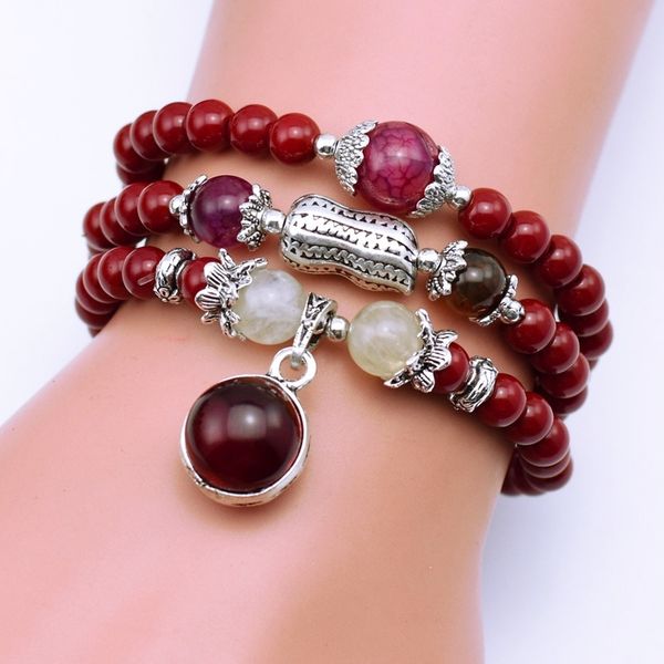 natural fashion 6mm red stone beads tibetan buddhist prayer beads necklace gourd mala prayer bracelet for meditation y200730, Black
natural fashion 6mm red stone beads tibetan buddhist prayer beads necklace gourd mala prayer bracelet for meditation y200730, Black