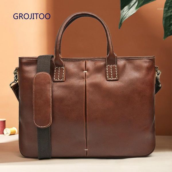grojitoo men's bag genuine leather men's handbag cowhide computer bag 14-inch briefcase first bolso hombre1
grojitoo men's bag genuine leather men's handbag cowhide computer bag 14-inch briefcase first bolso hombre1