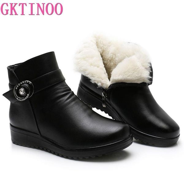 gktinoo leather middle-aged mother warm shoes woman ankle boots snow boots flat non-slip soft bottom comfortable women, Black
gktinoo leather middle-aged mother warm shoes woman ankle boots snow boots flat non-slip soft bottom comfortable women, Black