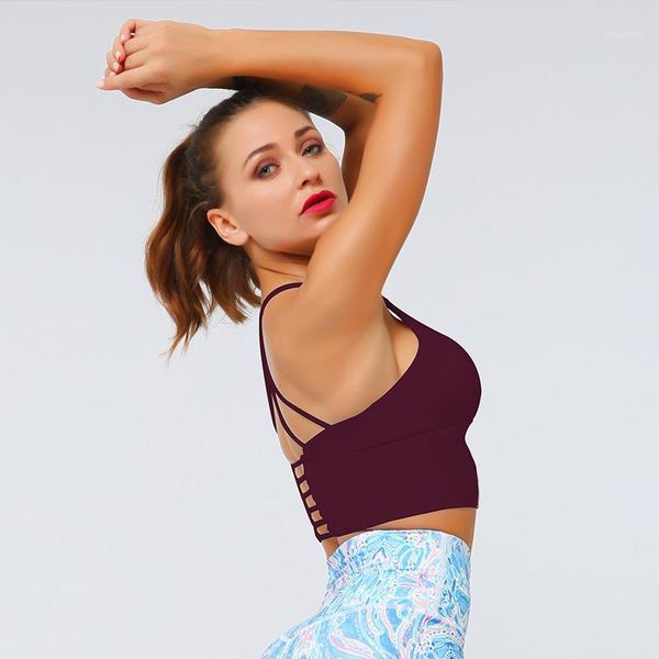 thin shoulder strap cross beautiful back no steel ring sports bra shockproof gathering sports yoga fitness vest for women1, White;black
thin shoulder strap cross beautiful back no steel ring sports bra shockproof gathering sports yoga fitness vest for women1, White;black