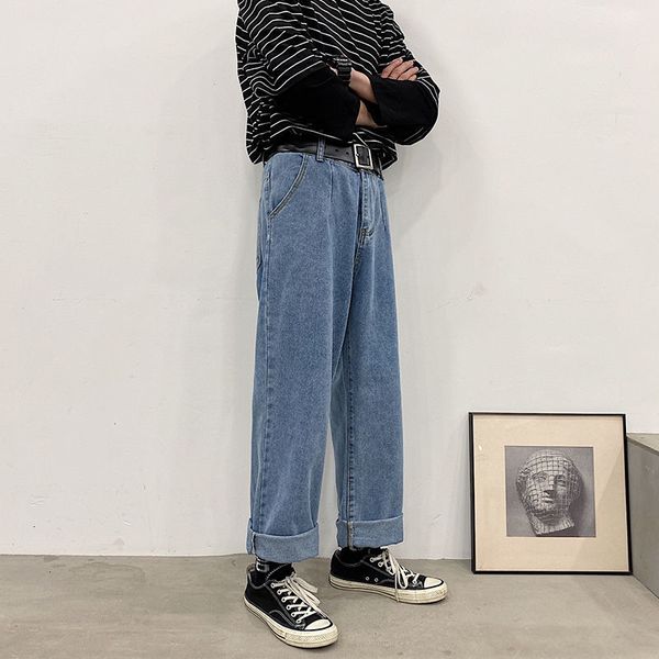 2020 autumn new woman jeans casual oversized korean streetwear denim trousers women fashion ankle-length pants, Black;white
2020 autumn new woman jeans casual oversized korean streetwear denim trousers women fashion ankle-length pants, Black;white
