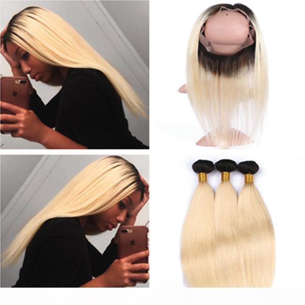 two tone 1b 613 ombre malaysian virgin straight human hair weaves with 360 full lace closure blonde ombre 3bundles with 360 lace frontal, Black;brown
two tone 1b 613 ombre malaysian virgin straight human hair weaves with 360 full lace closure blonde ombre 3bundles with 360 lace frontal, Black;brown