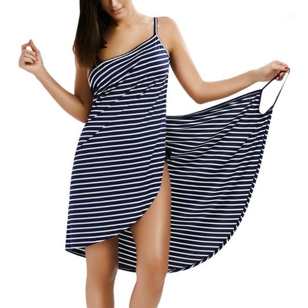 women stripe bikini cover ups, spaghetti strap backless beach wrap dress one piece swimwear1, White;black
women stripe bikini cover ups, spaghetti strap backless beach wrap dress one piece swimwear1, White;black