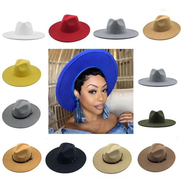 wide brim hats 2021 arrival fashion women fedora panama for men winter wedding jazz 9.5cm, Blue;gray
wide brim hats 2021 arrival fashion women fedora panama for men winter wedding jazz 9.5cm, Blue;gray