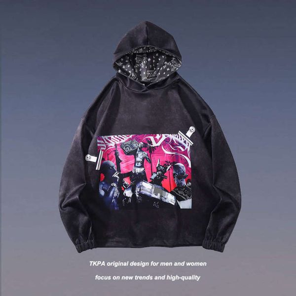 tkpa hip hop men's personalized west coast gangster print oversize loose hoodie, Black
tkpa hip hop men's personalized west coast gangster print oversize loose hoodie, Black