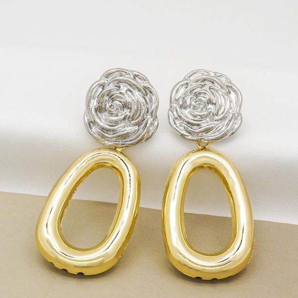 round dangle drop gold earrings african women wedding gift trendy big size earrings, Silver
round dangle drop gold earrings african women wedding gift trendy big size earrings, Silver