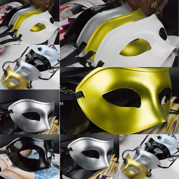 lzj5men's masquerade fancy dress venetian masks plastic half face mask optional multi-color (black, white, gold, silver)6nab
lzj5men's masquerade fancy dress venetian masks plastic half face mask optional multi-color (black, white, gold, silver)6nab