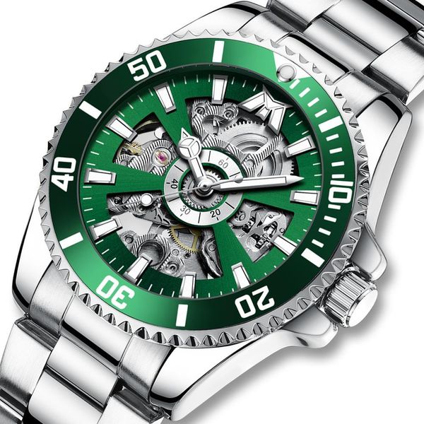 megalith green dial luxury mechanical wrist watch men steel matic watch waterproof luminous watch men relogio masculino 2020 bbyduk, Silver
megalith green dial luxury mechanical wrist watch men steel matic watch waterproof luminous watch men relogio masculino 2020 bbyduk, Silver
