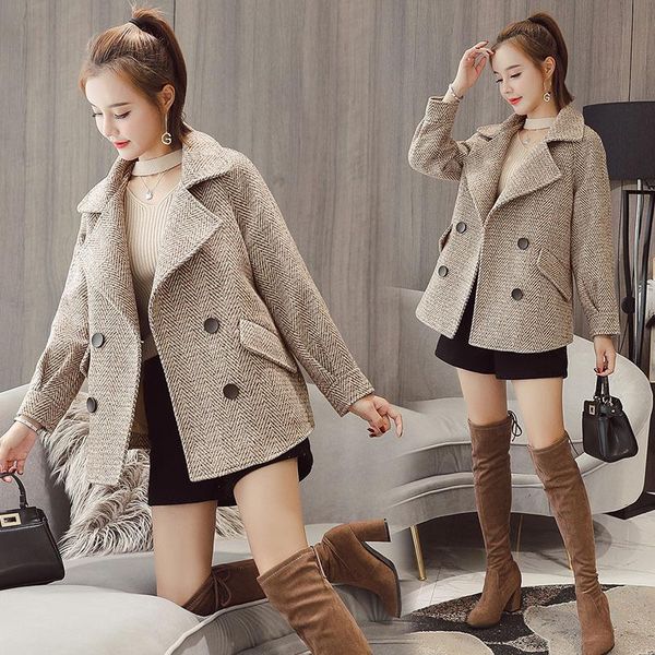 women's wool & blends the spring and autumn outfit small cloth coat to wear dust woolen at beginning of winter, Black
women's wool & blends the spring and autumn outfit small cloth coat to wear dust woolen at beginning of winter, Black