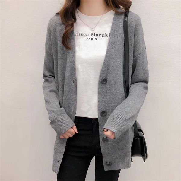 women's garments vitiana cardigan long girls with low-cut black negligee plus size loose korea jacket, White;black
women's garments vitiana cardigan long girls with low-cut black negligee plus size loose korea jacket, White;black