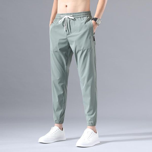 2020 spring summer new harlanankle length casual ice tow pants outdoor street youth sports chinese style loose pockets clothing, Black
