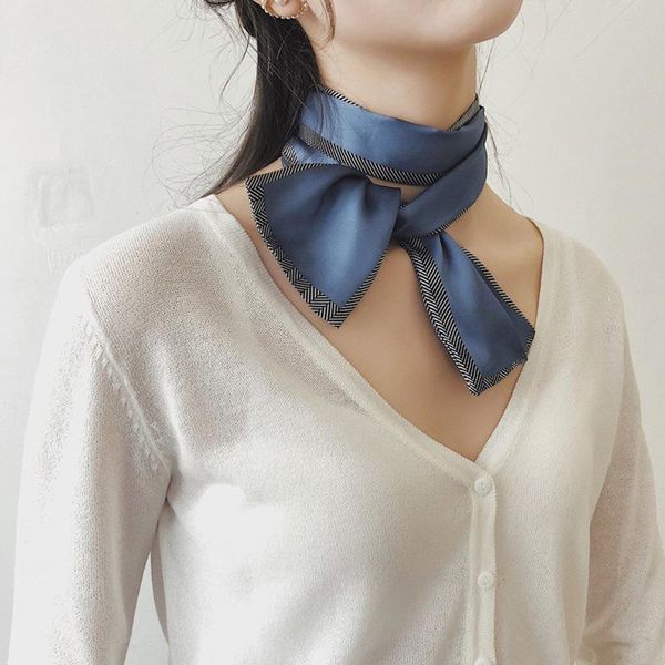 scarves women spring autumn fashion ribbon silk scarf beautiful solid design neckerchief hair band bag handle wraps small neck, Blue;gray
scarves women spring autumn fashion ribbon silk scarf beautiful solid design neckerchief hair band bag handle wraps small neck, Blue;gray