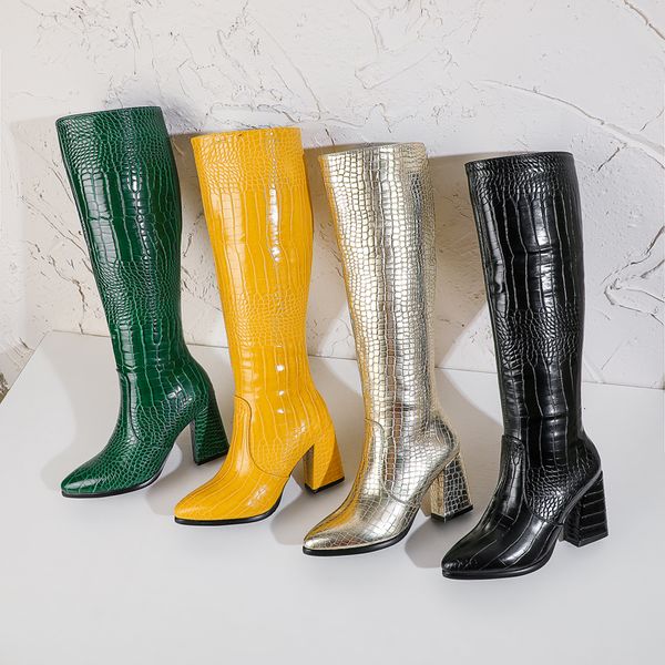 2021 female at knee height plus size 22-26.5 in length autumn and winter warm standard crocodile long side boots z9yn, Black
2021 female at knee height plus size 22-26.5 in length autumn and winter warm standard crocodile long side boots z9yn, Black