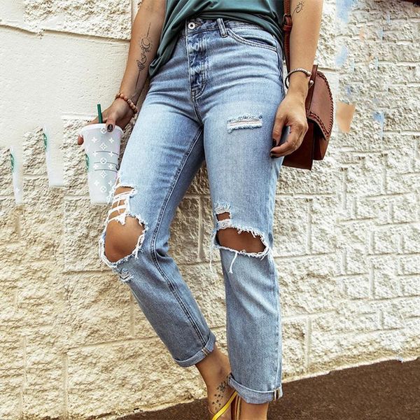 women ripped slim fit pants student high waist straight loose punk hole ruined jeans denim ladies fashion ankle length jeans1, Blue
women ripped slim fit pants student high waist straight loose punk hole ruined jeans denim ladies fashion ankle length jeans1, Blue