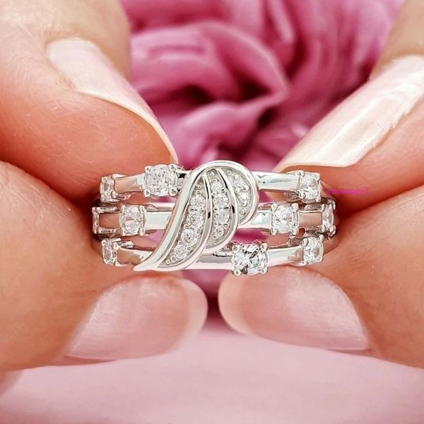 blast double-layer ring female fashion creative jewelry love two-in-one ring 790, Silver
