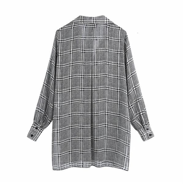 new black houndstooth women fashion 2021 button up long sleeve oversize plaid shirt female large size blouses hgga, White
new black houndstooth women fashion 2021 button up long sleeve oversize plaid shirt female large size blouses hgga, White