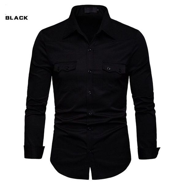men's casual shirts men business long sleeve shirt all season arrivals cotton solid color smart eu size, White;black
men's casual shirts men business long sleeve shirt all season arrivals cotton solid color smart eu size, White;black