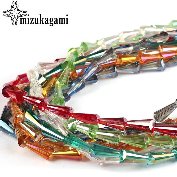48pcs/pack 8*15mm tower shape conical loose glass crystal beads tear drop charms for diy necklace earrings bracelet accessories
48pcs/pack 8*15mm tower shape conical loose glass crystal beads tear drop charms for diy necklace earrings bracelet accessories