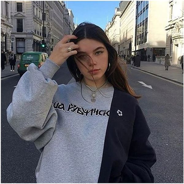 ins net red same gosha rubchinskiy stitched round collar pullover for men women's couple's sweater loose and casual, Black
ins net red same gosha rubchinskiy stitched round collar pullover for men women's couple's sweater loose and casual, Black