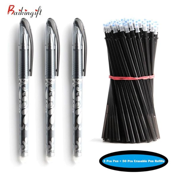 3+50/20 pcs/set 0.5mm blue black ink gel pen erasable refill rod erasable pen washable handle school writing stationery gel pens
3+50/20 pcs/set 0.5mm blue black ink gel pen erasable refill rod erasable pen washable handle school writing stationery gel pens