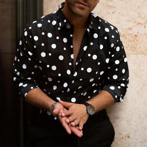 men's casual shirts -3xl mens slim dot business shirt autumn long sleeve lapel collar button blouse 2021 black male, White;black
men's casual shirts -3xl mens slim dot business shirt autumn long sleeve lapel collar button blouse 2021 black male, White;black