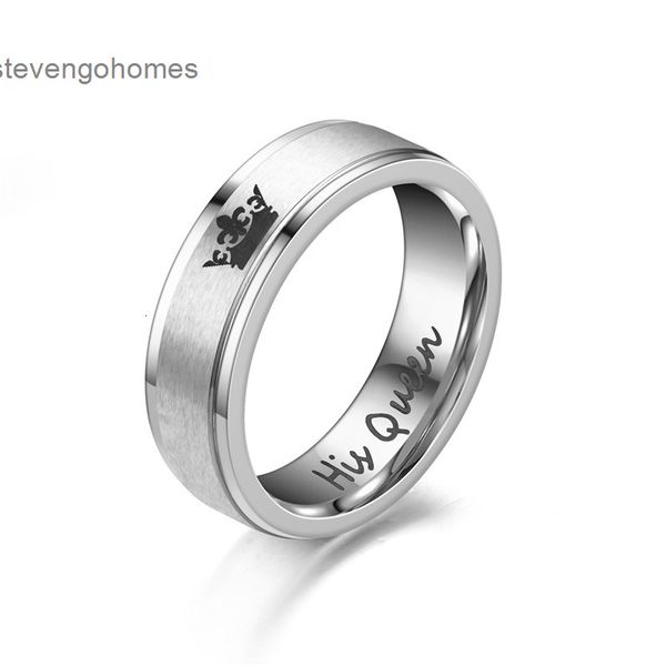 factorypcwofashion his queen her titanium steel crown king ring, Silver
factorypcwofashion his queen her titanium steel crown king ring, Silver