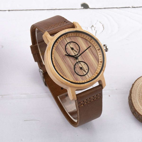 two men's small fashion wood watch eyes week calendar sandalwood watch leather wood watch, Slivery;brown
two men's small fashion wood watch eyes week calendar sandalwood watch leather wood watch, Slivery;brown