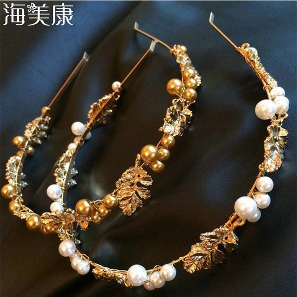 haimeikang baroque luxury vintage metal leaf pearl headband hairband bridal hair ornament headdress hair accessories
haimeikang baroque luxury vintage metal leaf pearl headband hairband bridal hair ornament headdress hair accessories