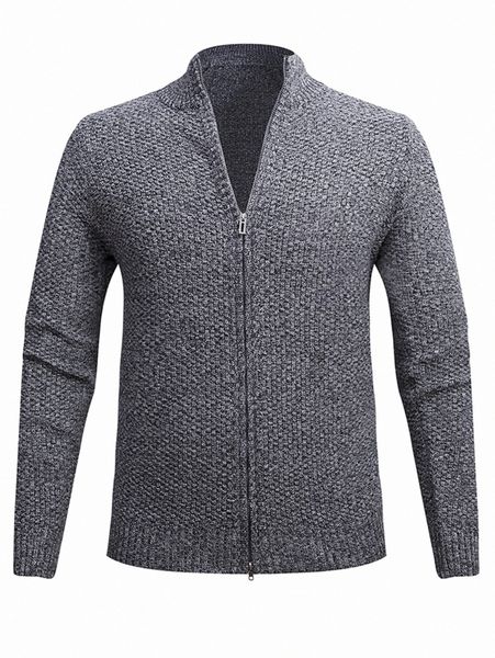 men zip up cardigan o58l#, White;black