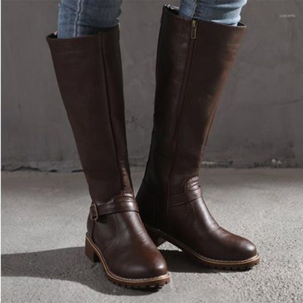 women buckle zip leather knee high boots 2020 woman low heels women's long boots ladies non slip female comfort shoes plus size1, Black
women buckle zip leather knee high boots 2020 woman low heels women's long boots ladies non slip female comfort shoes plus size1, Black