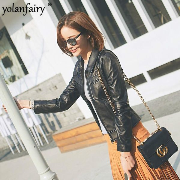 2020 leather jacket women real sheepskin jacket short spring autumn coats and jackets women new cuero genuino 3982 pph369, Black
2020 leather jacket women real sheepskin jacket short spring autumn coats and jackets women new cuero genuino 3982 pph369, Black