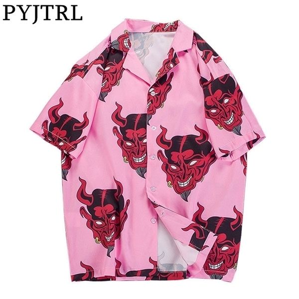 pyjtrl men print summer beach shirt casual short sleeve hip hop street clothing c1222, White;black
pyjtrl men print summer beach shirt casual short sleeve hip hop street clothing c1222, White;black
